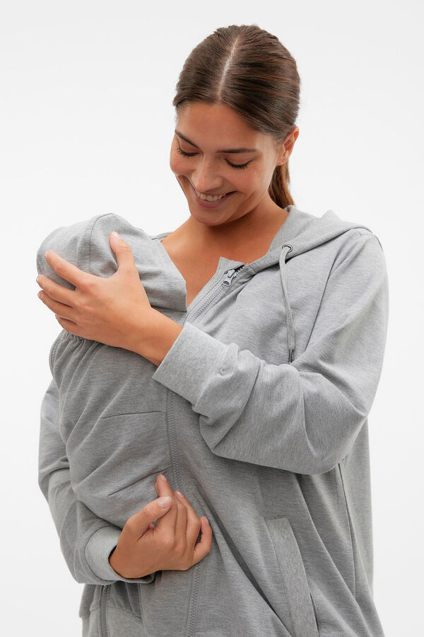 Mamalicious Sudadera maternity de porteo gris