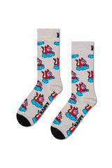 Happy Socks Calcet&iacute;n de cerdo malo  gris