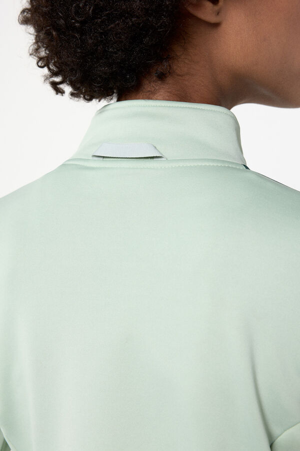 Only Play Chaqueta t&eacute;cnica pu&ntilde;os con abertura turquesa