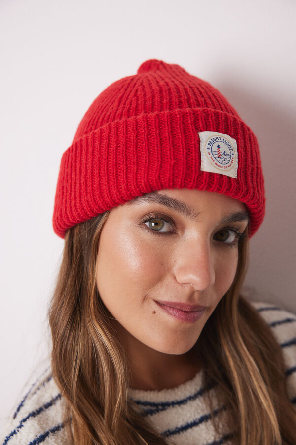 Women'secret Gorro tipo beanie rojo rojo