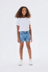 Name it Cal&ccedil;as curtas menina denim azul
