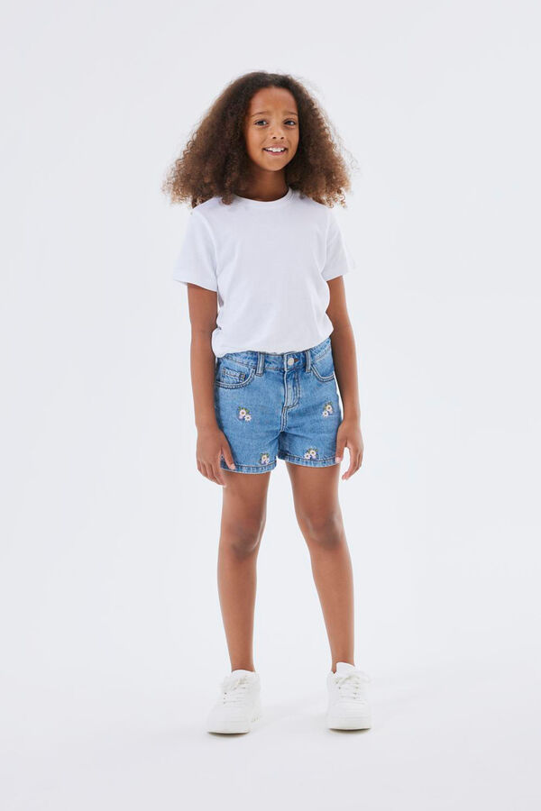 Name it Cal&ccedil;as curtas menina denim azul