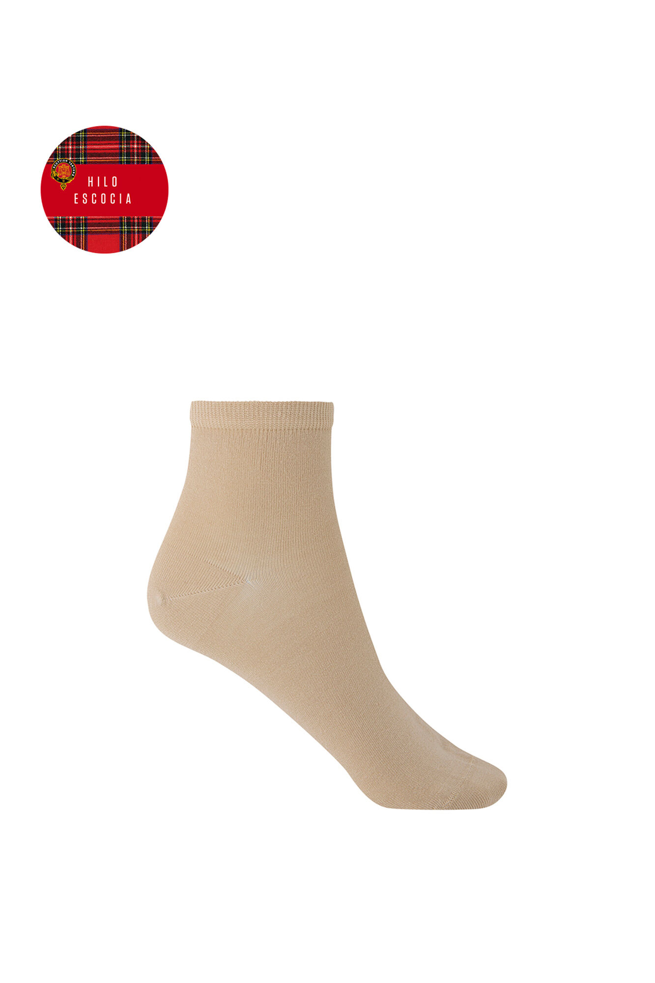 Punto Blanco Calcetines de Hilo de Escocia lisos