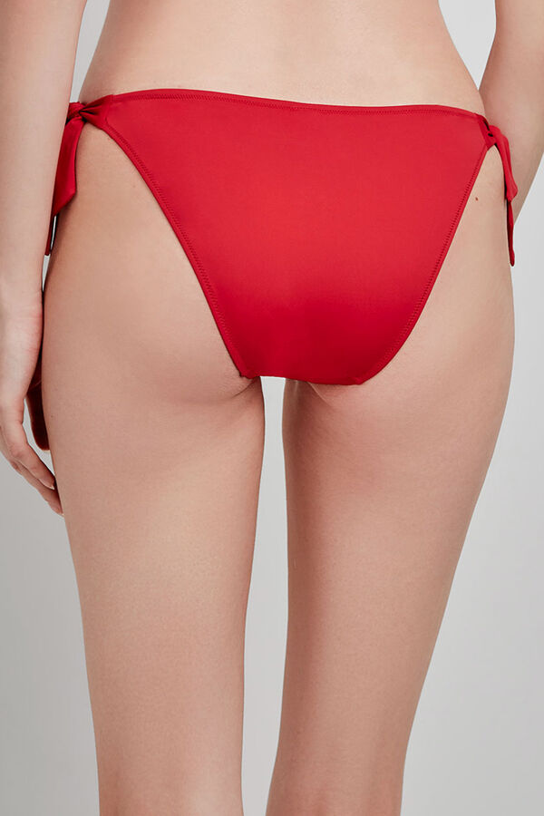 Gisela Cueca de biqu&iacute;ni preta ajust&aacute;vel vermelho