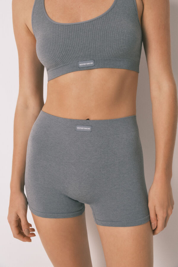 Women'secret Cal&ccedil;a canelados cinza claro cinzento