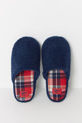 Women'secret Chinelos de casa em borrego azul marinho azul