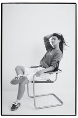 HI&BYE Sweatshirt com logo cinza cinzento