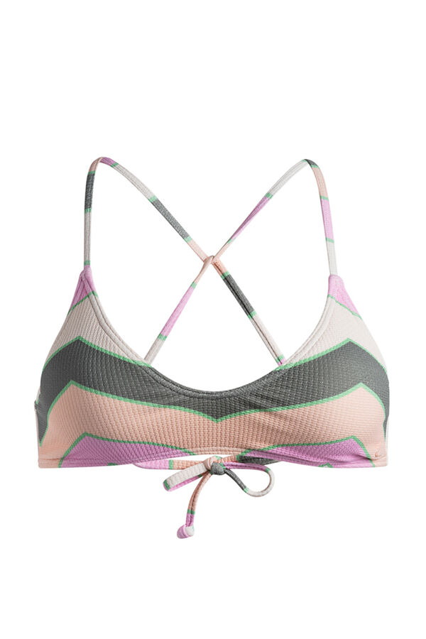 Roxy Top de biquíni para mulher - Vista Stripe  verde