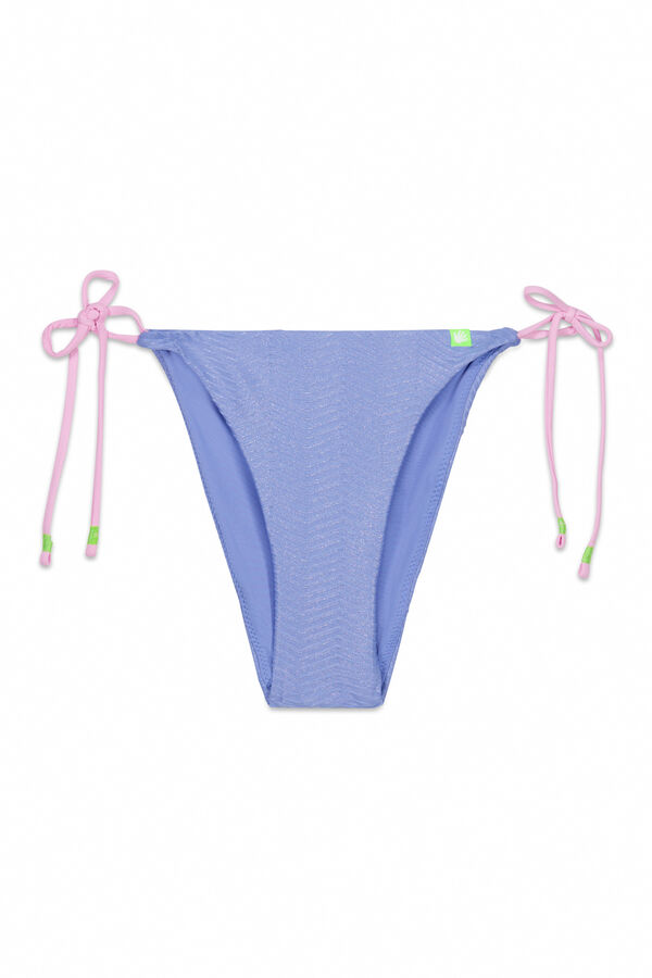 HI&BYE Cueca biquíni azul meia alça azul