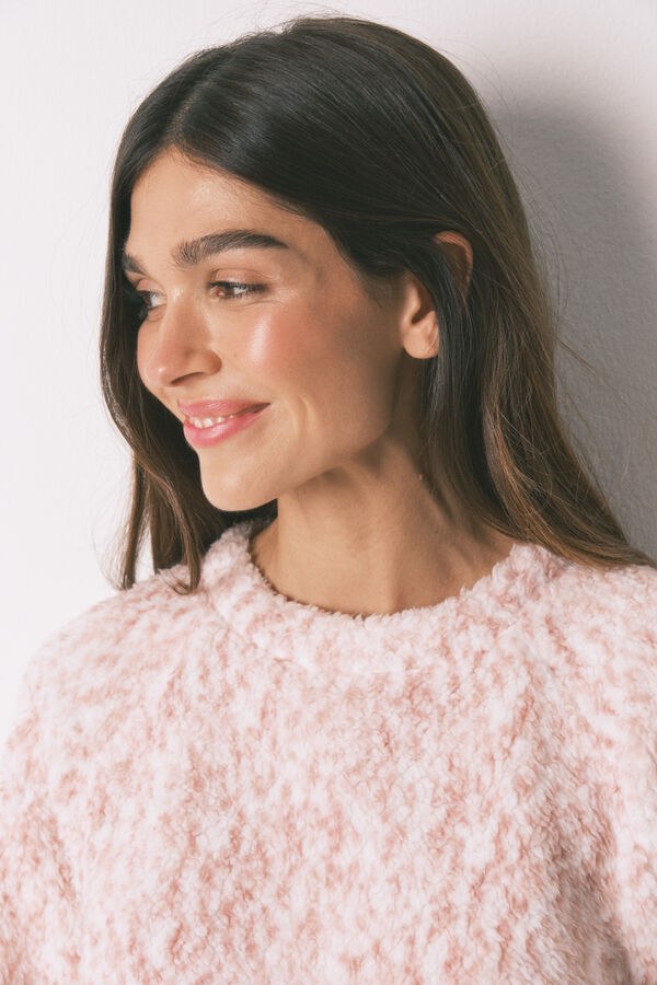 Women'secret Pijama comprido pelo rosa rosa