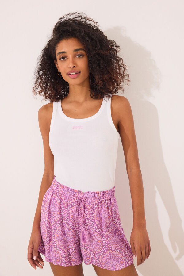 Women'secret Cal&ccedil;a de viscose com estampado Boho  rosa