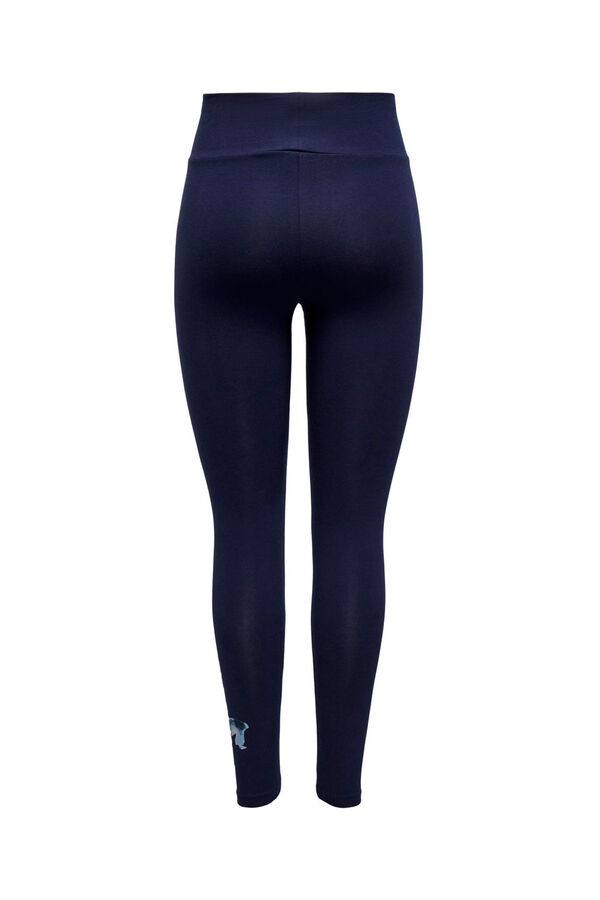 Only Play Legging de algod&atilde;o com corte alta azul