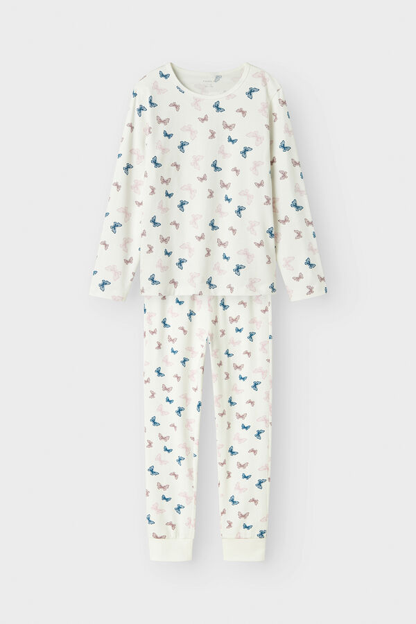 Name it Conjunto pijama ni&ntilde;a mariposas blanco