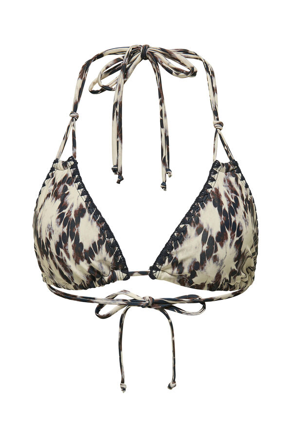 Only Top de bikini triangular boho marino azul