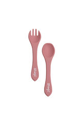 Mr. Wonderful Set de cubiertos para beb&eacute; rosa estampado