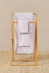 Textura Toalla ba&ntilde;o pespunte decorativo morado/lila