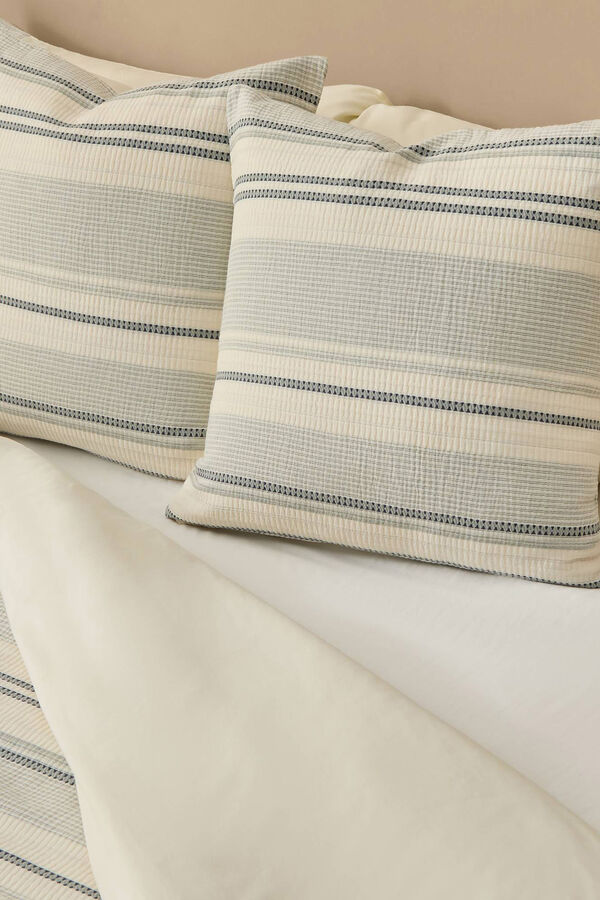 Textura Capa n&oacute;rdica algod&atilde;o textura riscas azul