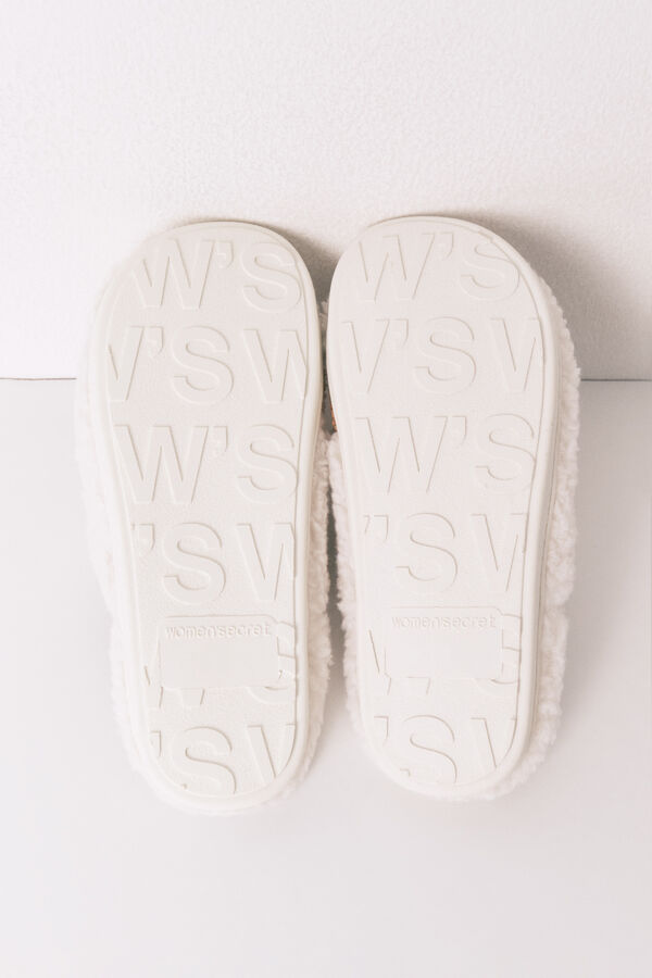 Women'secret Zapatillas casa borreguito perrito marfil