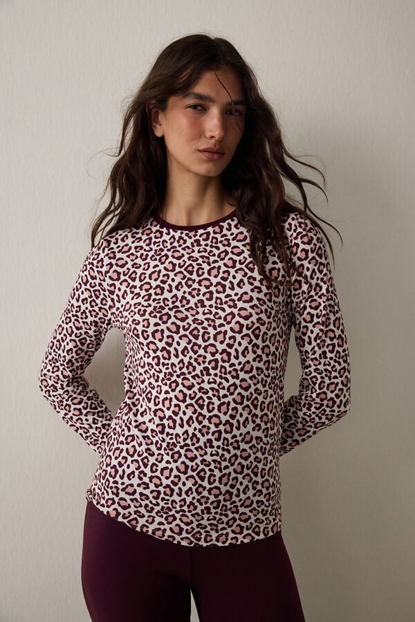 Penti T-shirt com estampado de leopardo estampado