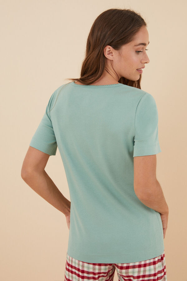 Women'secret Camiseta algod&oacute;n verde verde