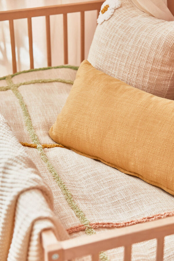 Calma House Capa de coxim mostarda Gavema estampado