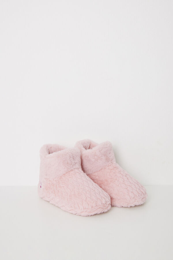 Women'secret Zapatillas casa bota La Vecina Rubia rosa