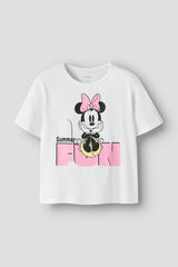 Name it T-shirt Minnie manga curta para menina branco