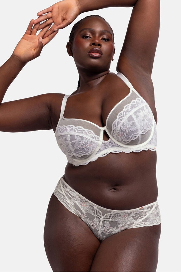 Dorina Braga cl&aacute;sica hipster encaje beige