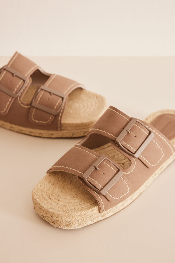 Women'secret Sand&aacute;lias juta bege fivelas cru