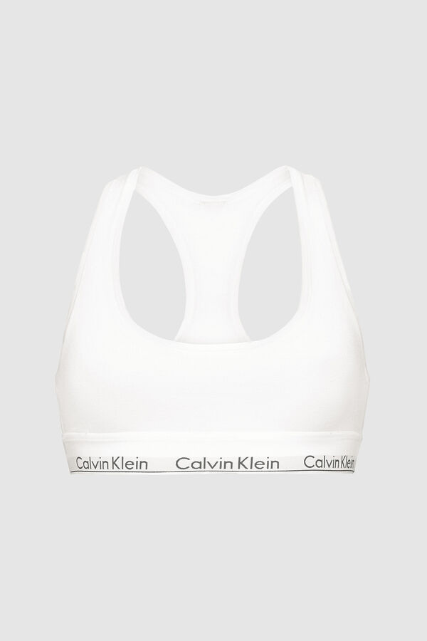 Calvin Klein Top de algodão Modern Cotton branco