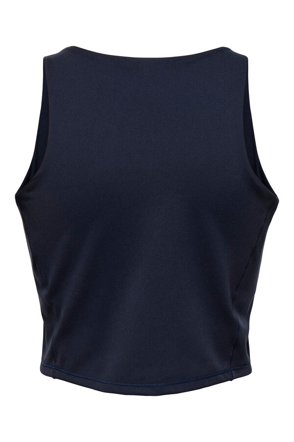 Only Play Crop top técnico sin mangas azul