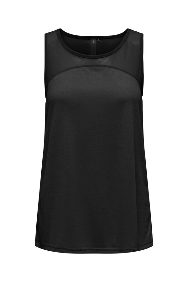 Only Play T-shirt de al&ccedil;as preto