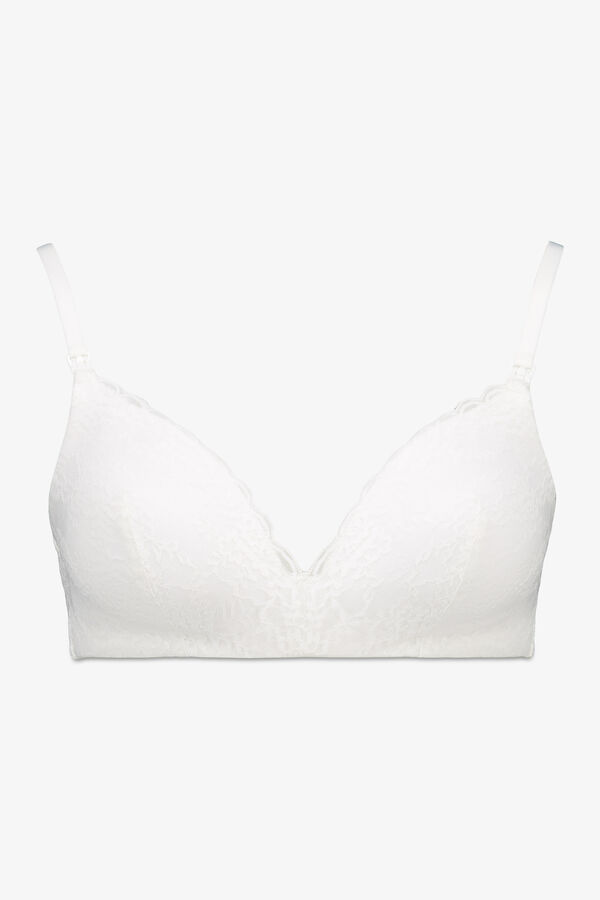 Women'secret LOVELY soutien de maternity de algod&atilde;o branco bege