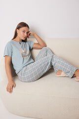 Women'secret Pijama xadrez de Natal 100% algod&atilde;o verde