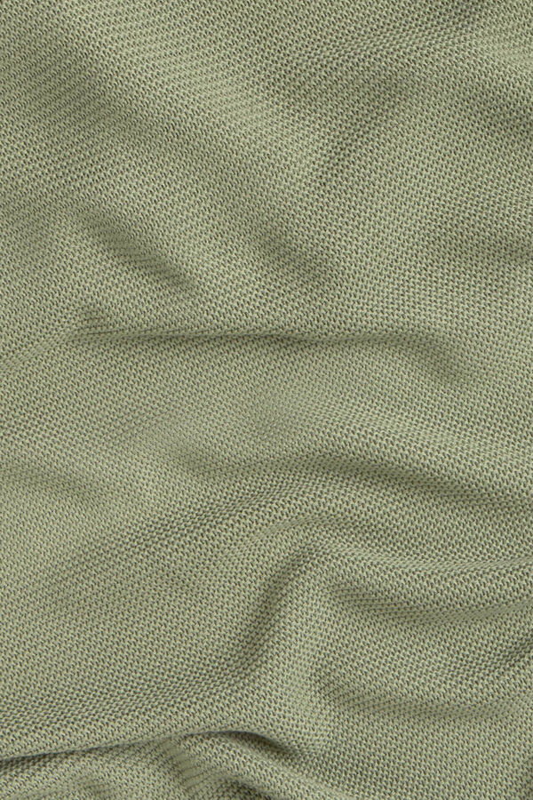 Textura Xadrez de tric&ocirc; de algod&atilde;o org&acirc;nico verde