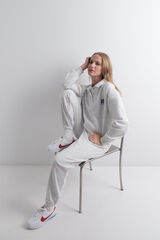 HI&BYE Pantal&oacute;n jogger felpa algod&oacute;n gris oscuro gris