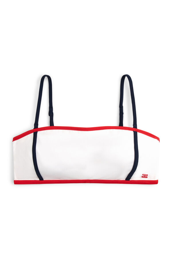 Tommy Hilfiger Top biqu&iacute;ni bandeau estampado
