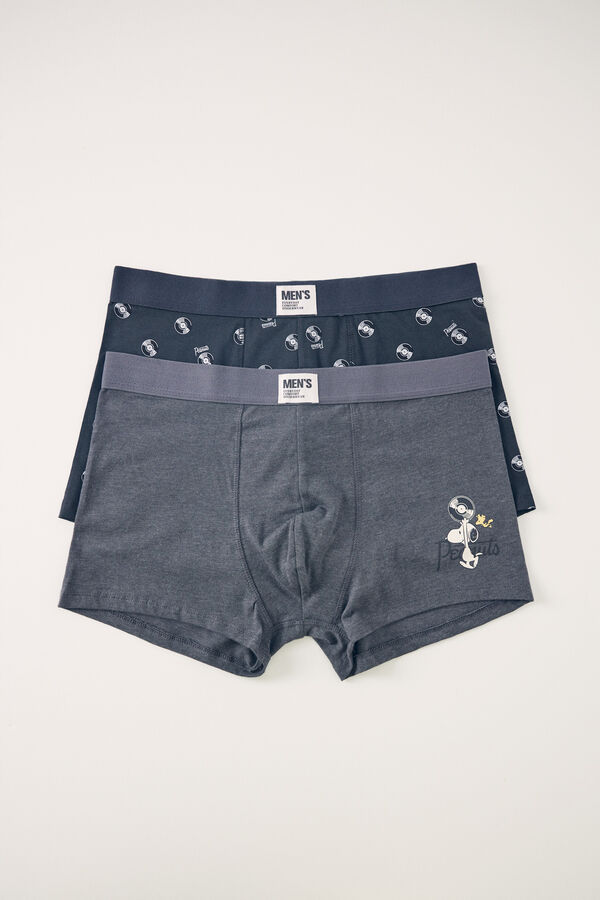 Women'secret Pack 2 calzoncillos b&oacute;xer algod&oacute;n Snoopy gris