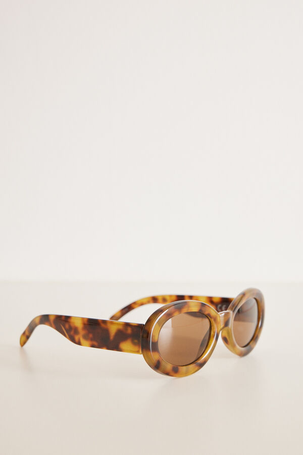 Women'secret Gafas de sol redondas carey estampado