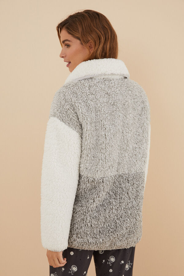 Women'secret Bata corta pelo esponjoso Mickey Mouse gris