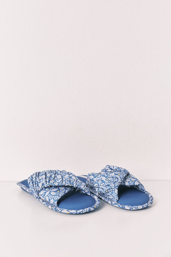 Pack viaje zapatillas casa azul