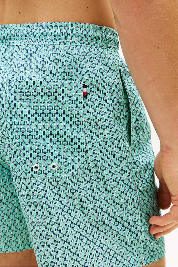 Tommy Hilfiger Ba&ntilde;ador hombre estampado banderas turquesa