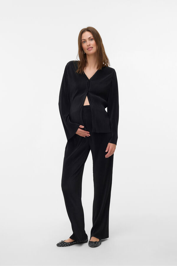 Mamalicious Top manga larga maternity y lactancia  negro