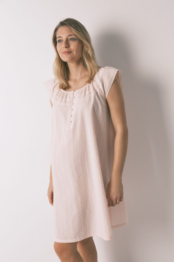 Women'secret Camis&oacute;n largo "maternity" algod&oacute;n rosa rosa