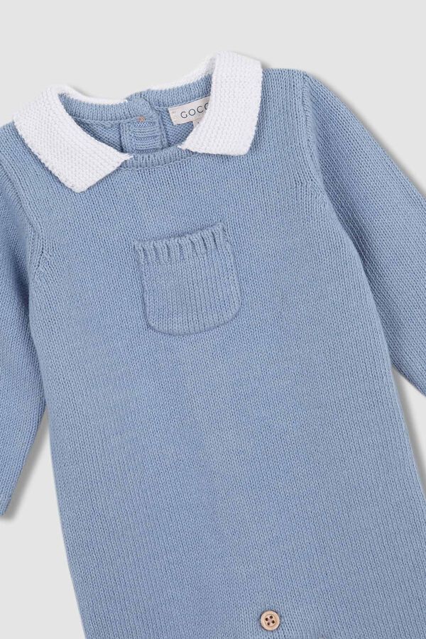 Gocco Pelele Azul Con Cuello En Contraste Azul turquesa