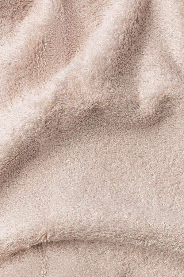 Textura Toalha toucador friso algod&atilde;o bambu 30 x 50 cm. bege