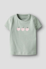 Name it Camiseta manga curta de algod&atilde;o org&acirc;nico azul