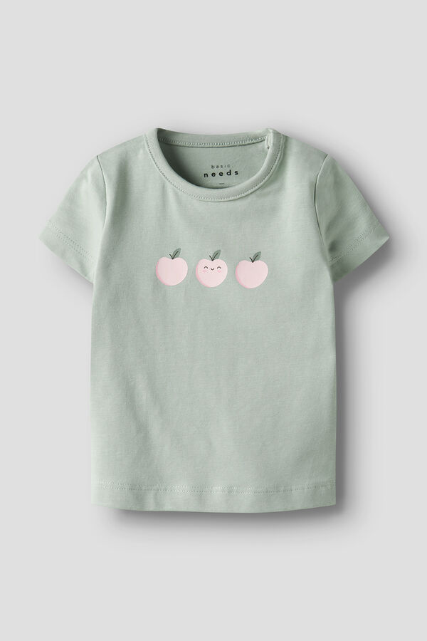 Name it Camiseta manga curta de algod&atilde;o org&acirc;nico azul