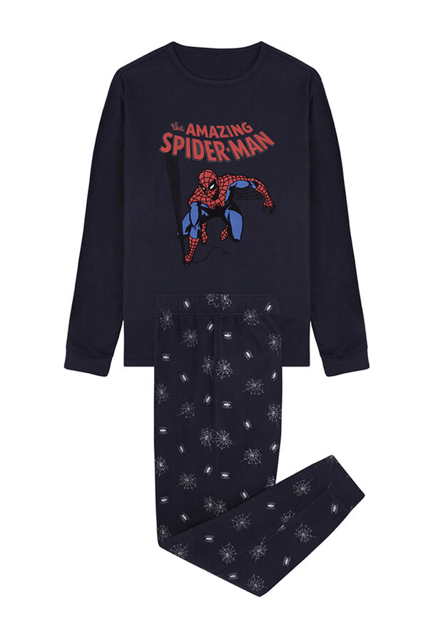 Pijama largo hombre polar Spiderman azul, Ofertas en pijamas de hombre