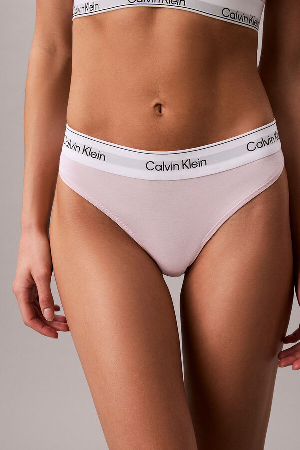 Calvin Klein Tanga com logo rosa